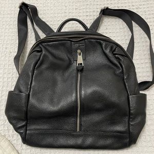 Black Leather Backpack